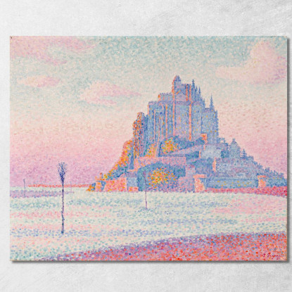 Sole Al Tramonto Di Mont Saint-Michel Paul Signac psn65 quadro stampato su tela