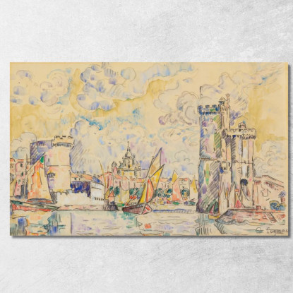 Porto Di La Rochelle Paul Signac psn81 quadro stampato su tela