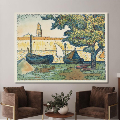 St. Tropez Il Porto Di St. Tropez Paul Signac psn108 quadro stampato su tela