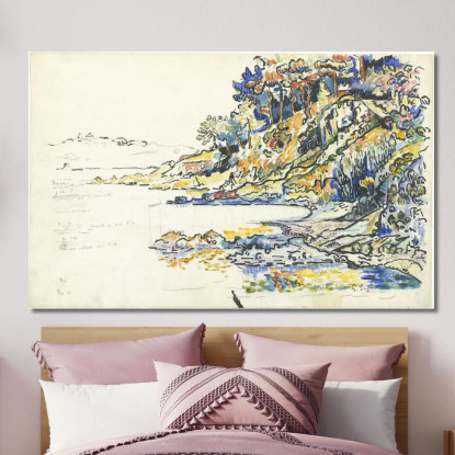 La Calanque Di Saint Tropez Paul Signac psn114 quadro stampato su tela