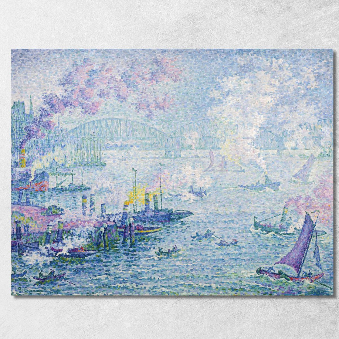 Il Porto Di Rotterdam Paul Signac psn116 quadro stampato su tela Il Porto Di Rotterdam Paul Signac psn116 quadro stampato su tela