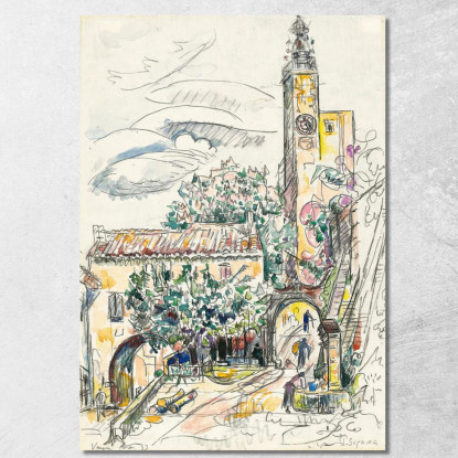 Vaison Paul Signac psn122 quadro stampato su tela