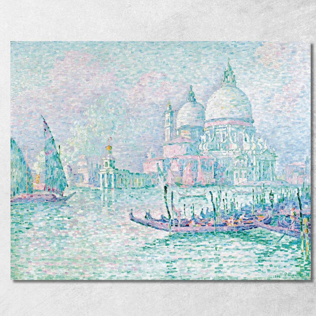 Venezia. Il Saluto. Verde Paul Signac psn125 quadro stampato su tela Venezia. Il Saluto. Verde Paul Signac psn125 quadro stampato su tela