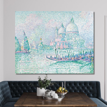 Venezia. Il Saluto. Verde Paul Signac psn125 quadro stampato su tela