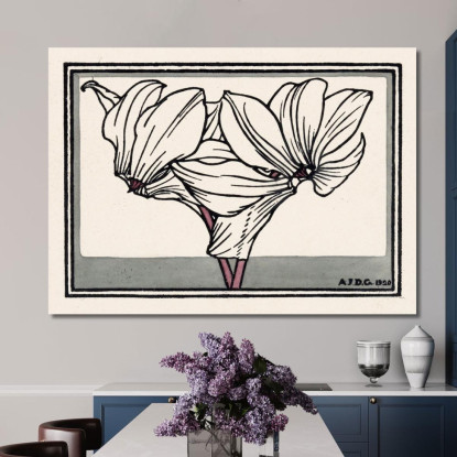 Ciclamino 2 Julie de Graag jdg10 quadro stampato su tela