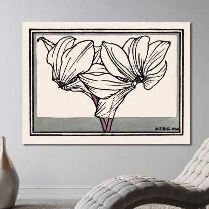 Ciclamino 2 Julie de Graag jdg10 quadro stampato su tela