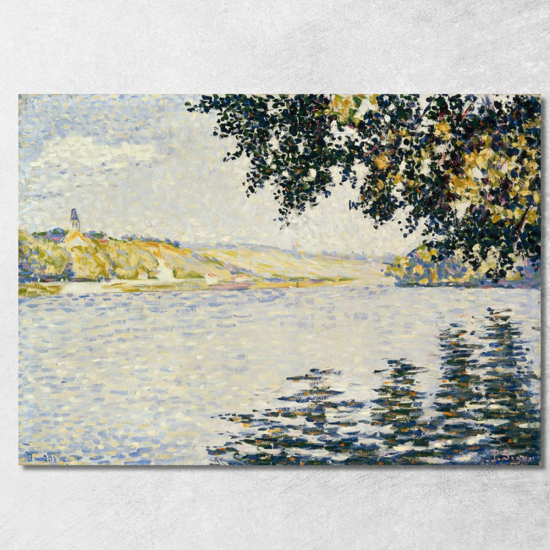 Veduta Della Senna A Herblay Paul Signac psn127 quadro stampato su tela Veduta Della Senna A Herblay Paul Signac psn127 quadro stampato su tela