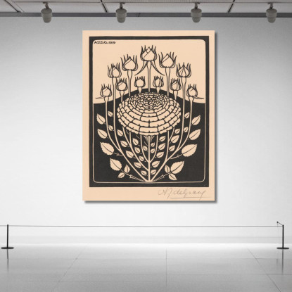 Studio Sui Fiori Decorativi Julie de Graag jdg15 quadro stampato su tela