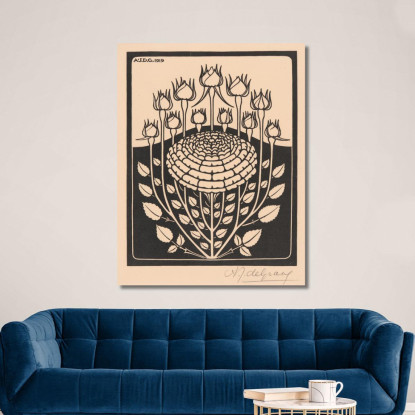 Studio Sui Fiori Decorativi Julie de Graag jdg15 quadro stampato su tela