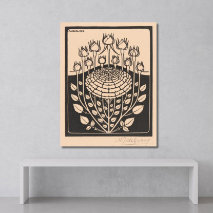 Studio Sui Fiori Decorativi Julie de Graag jdg15 quadro stampato su tela