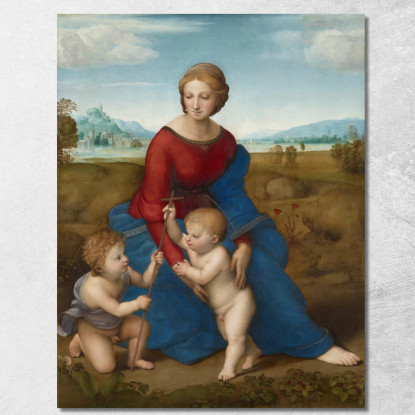 Madonna Nel Prato Raffaello Sanzio rph16 quadro stampato su tela