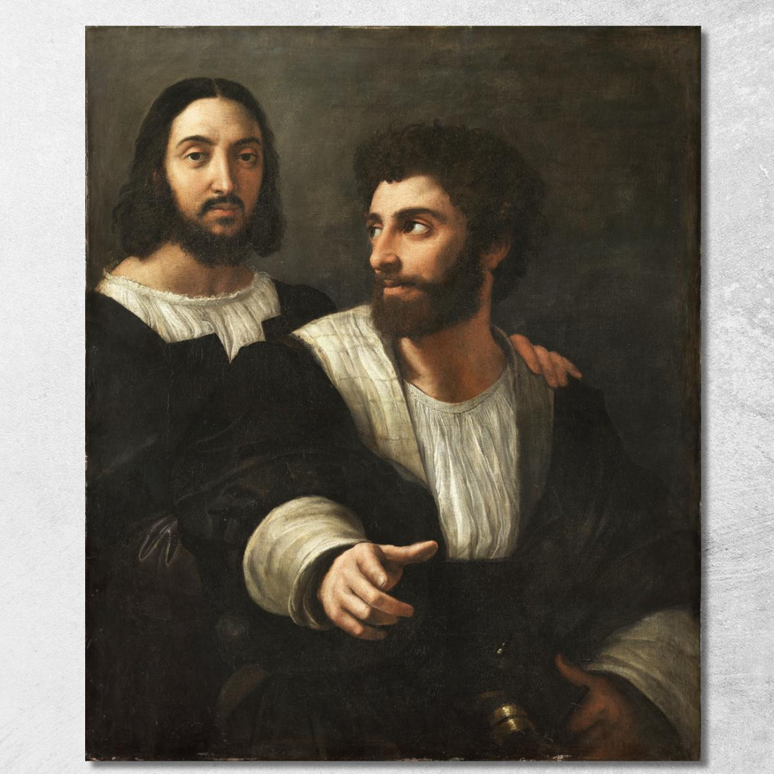 Ritratto Dell'Artista Con Un Amico Raffaello Sanzio rph21 quadro stampato su tela Ritratto Dell'Artista Con Un Amico Raffaello Sanzio rph21 quadro stampato su tela