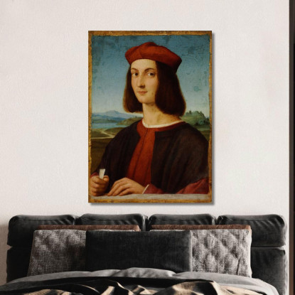Portrait Of Pietro Bembo Raffaello Sanzio rph26 quadro stampato su tela