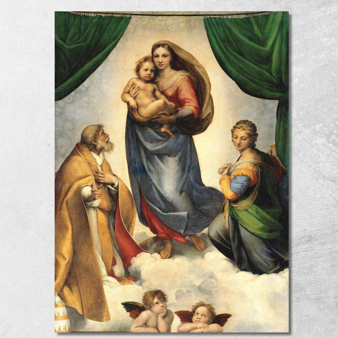 Madonna Sistina Raffaello Sanzio rph29 quadro stampato su tela Madonna Sistina Raffaello Sanzio rph29 quadro stampato su tela