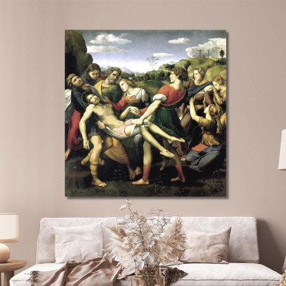 Pala Baglioni Deposizione Raffaello Sanzio rph30 quadro stampato su tela