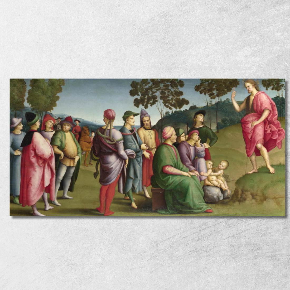 La Predicazione Di San Giovanni Battista Raffaello Sanzio rph31 quadro stampato su tela La Predicazione Di San Giovanni Battista Raffaello Sanzio rph31 quadro stampato su tela