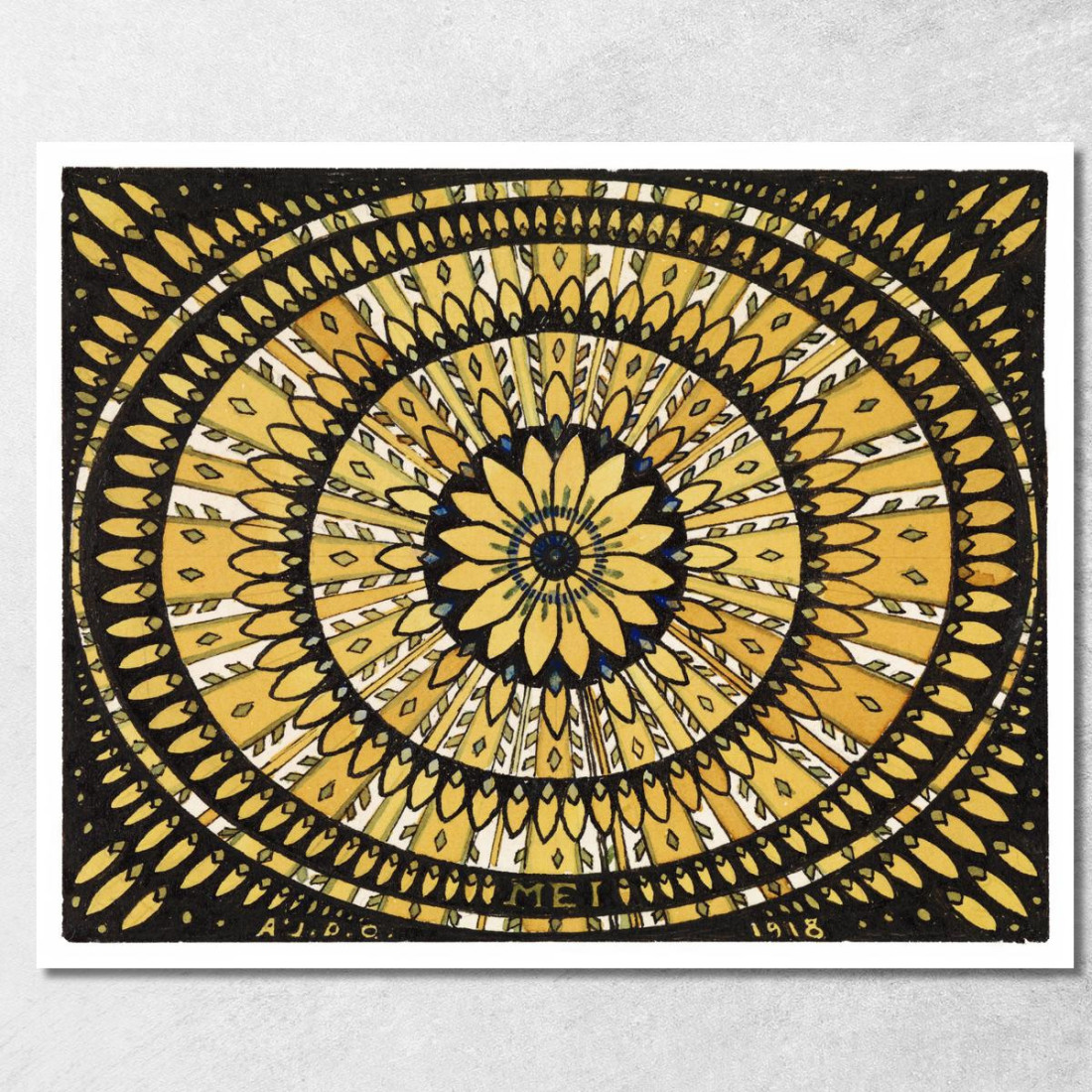 Rosetta Di Fiori E Foglie Stilizzati Julie de Graag jdg50 quadro stampato su tela Rosetta Di Fiori E Foglie Stilizzati Julie de Graag jdg50 quadro stampato su tela