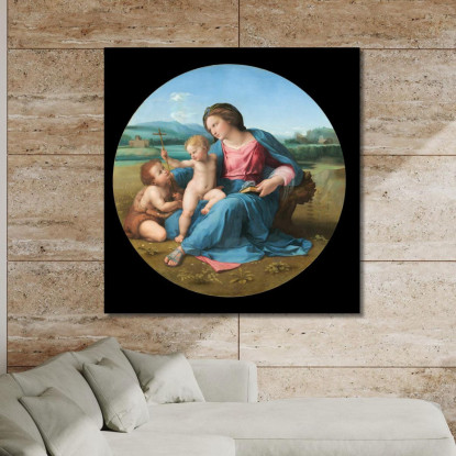 La Madonna Dell'Alba Raffaello Sanzio rph37 quadro stampato su tela