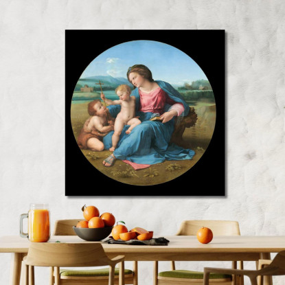 La Madonna Dell'Alba Raffaello Sanzio rph37 quadro stampato su tela