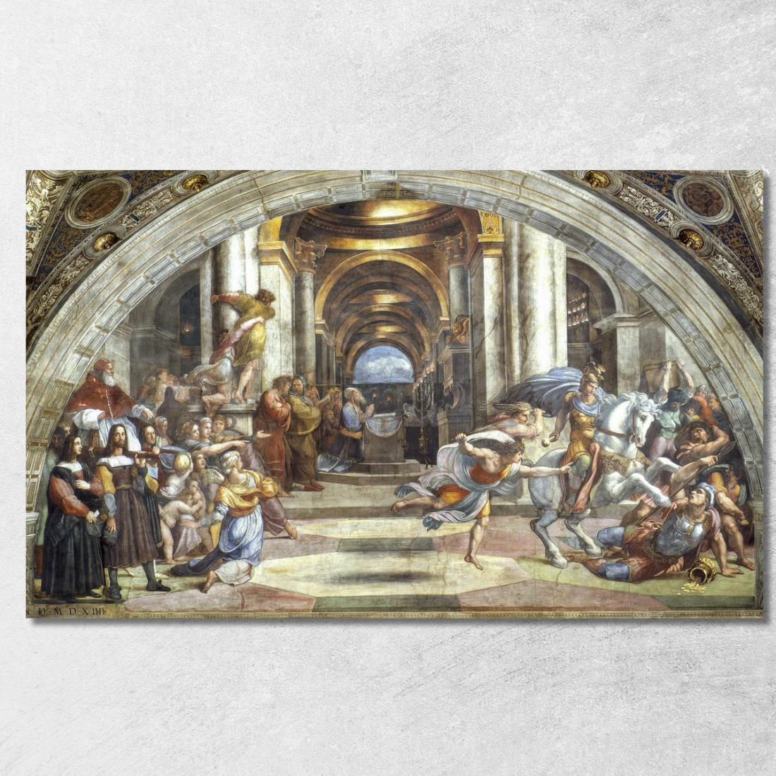 La Cacciata Di Eliodoro Dal Tempio Raffaello Sanzio rph40 quadro stampato su tela La Cacciata Di Eliodoro Dal Tempio Raffaello Sanzio rph40 quadro stampato su tela