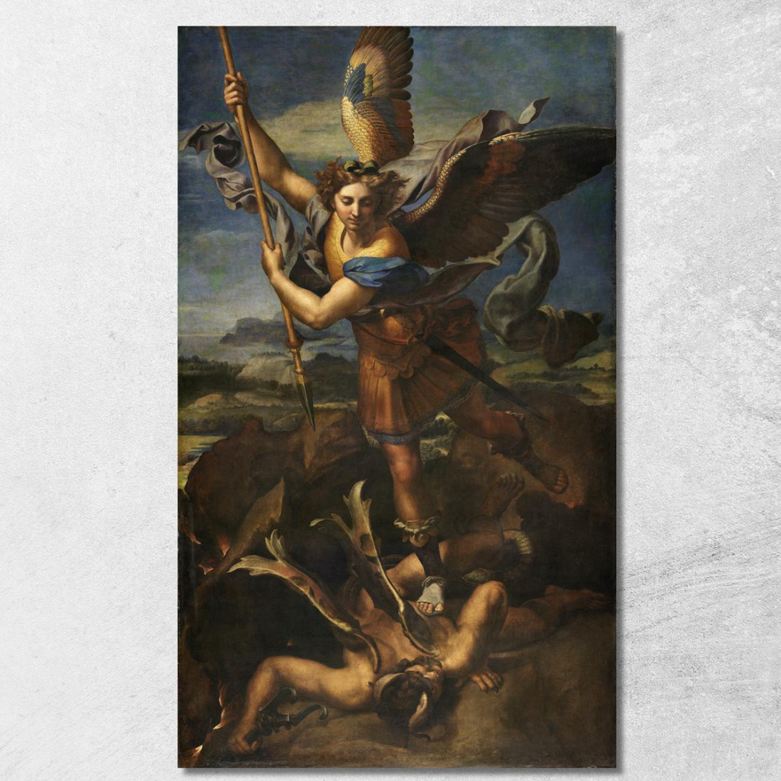Guerra In Paradiso Raffaello Sanzio rph48 quadro stampato su tela Guerra In Paradiso Raffaello Sanzio rph48 quadro stampato su tela