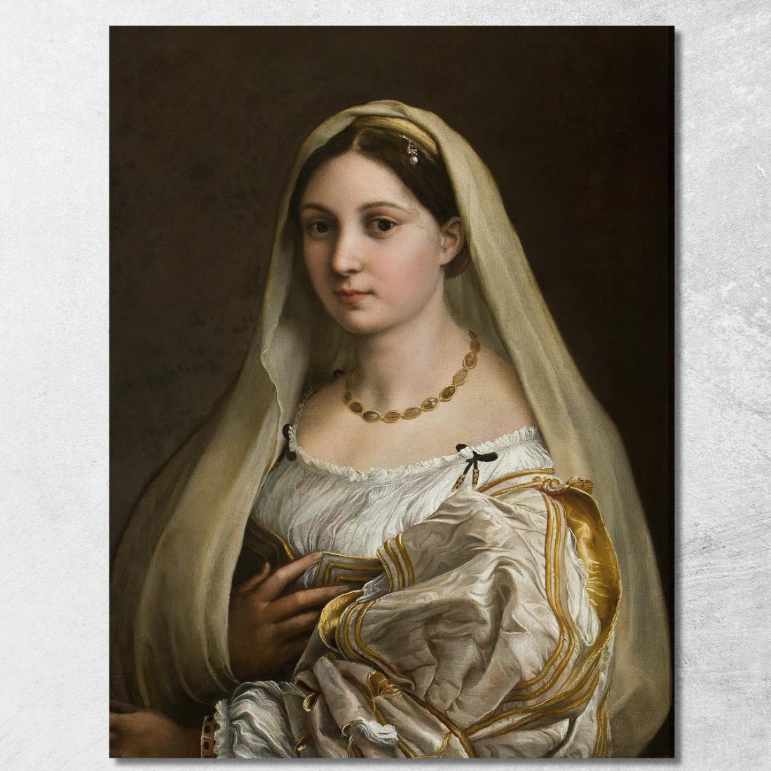 Donna Con Il Velo Raffaello Sanzio rph49 quadro stampato su tela Donna Con Il Velo Raffaello Sanzio rph49 quadro stampato su tela