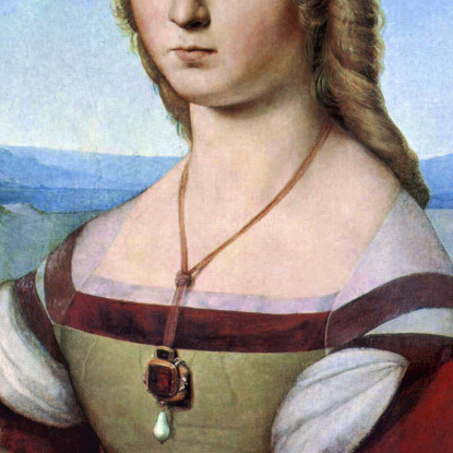 Giovane Donna Con Unicorno Raffaello Sanzio rph50 quadro stampato su tela