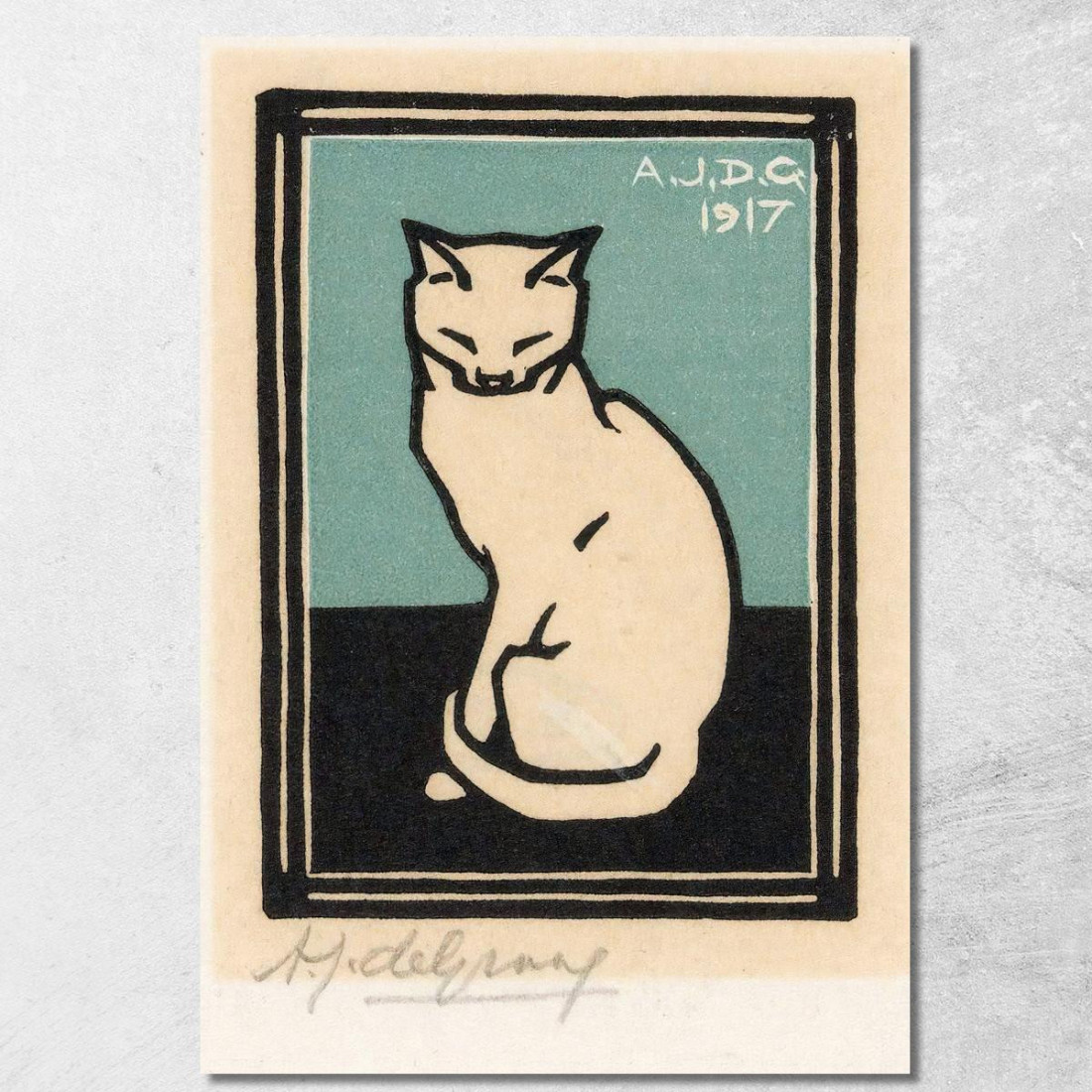 Gatto Seduto Con Gli Occhi Chiusi Julie de Graag jdg75 quadro stampato su tela Gatto Seduto Con Gli Occhi Chiusi Julie de Graag jdg75 quadro stampato su tela