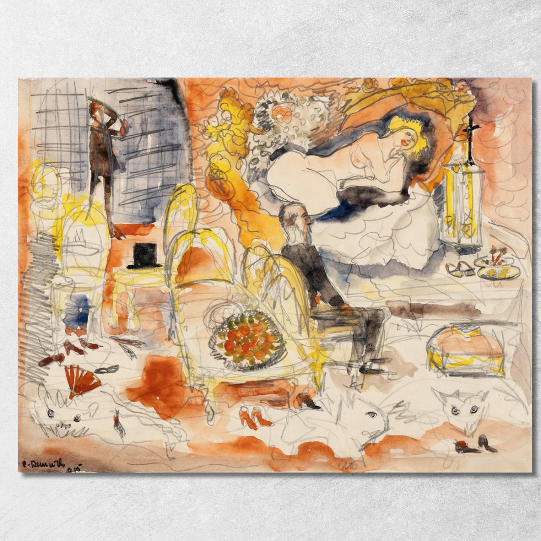 Il Conte Muffat Scopre Nana Con Il Marchese De Chouard Charles Demuth cdm9 quadro stampato su tela Il Conte Muffat Scopre Nana Con Il Marchese De Chouard Charles Demuth cdm9 quadro stampato su tela