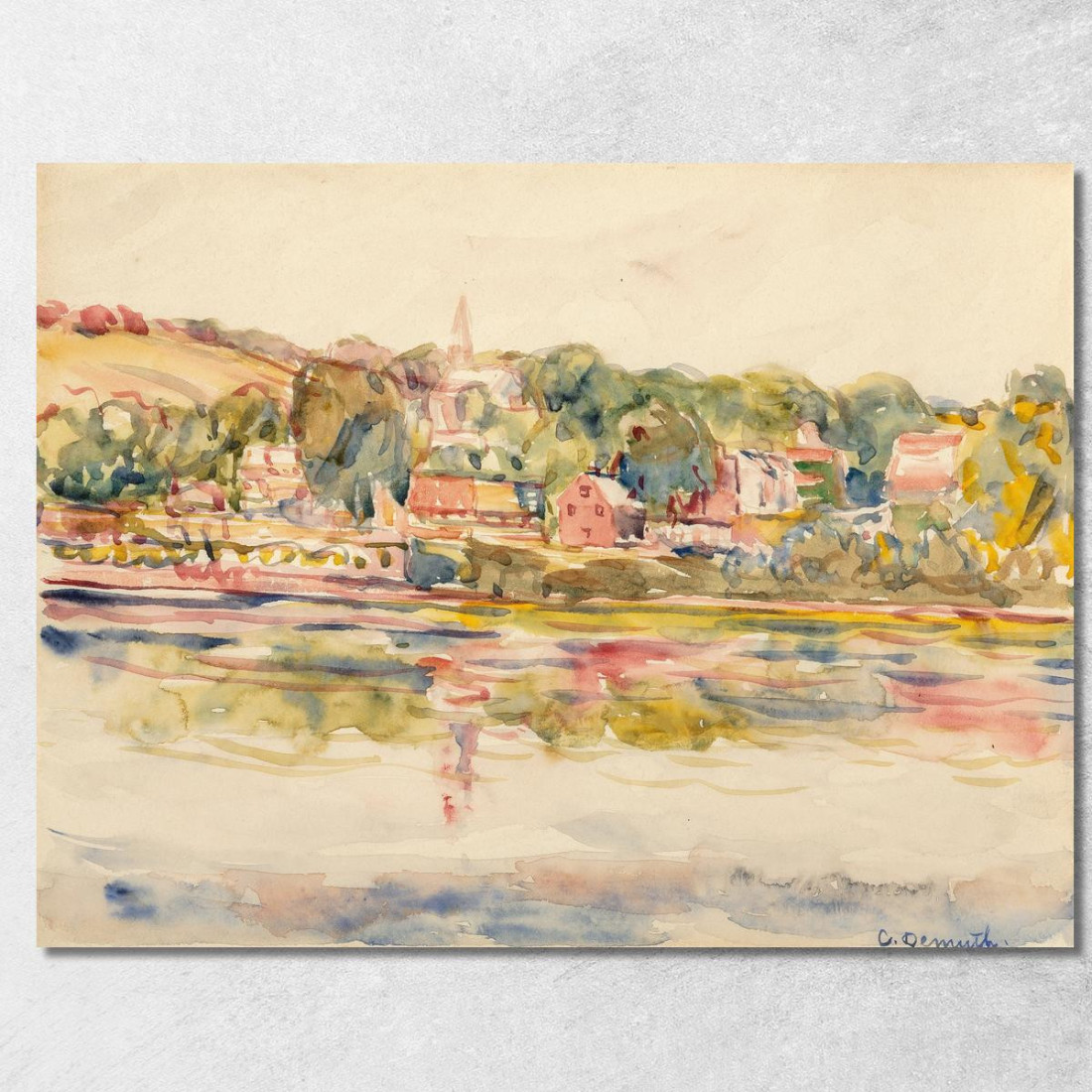 Nuova Speranza Pennsylvania Charles Demuth cdm36 quadro stampato su tela Nuova Speranza Pennsylvania Charles Demuth cdm36 quadro stampato su tela