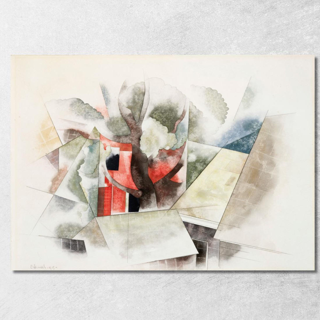 Tetti E Fantasia Charles Demuth cdm43 quadro stampato su tela Tetti E Fantasia Charles Demuth cdm43 quadro stampato su tela