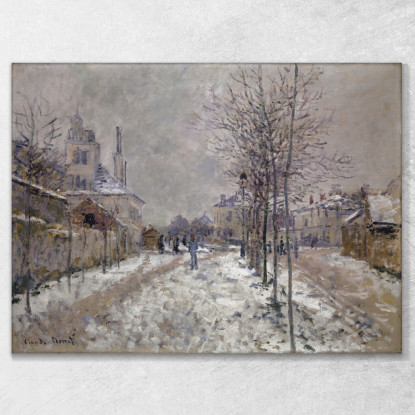 Il Boulevard De Pontoise Innevato Ad Argenteuil Claude Monet mnt338 quadro stampato su tela