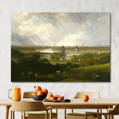 Londra Da Greenwich Park Esposta Joseph Mallord William Turner jwt3 quadro stampato su tela