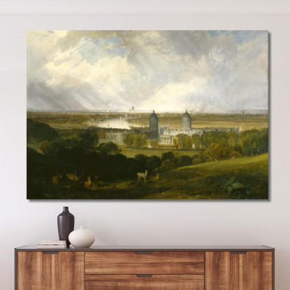 Londra Da Greenwich Park Esposta Joseph Mallord William Turner jwt3 quadro stampato su tela