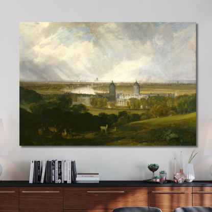 Londra Da Greenwich Park Esposta Joseph Mallord William Turner jwt3 quadro stampato su tela