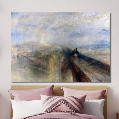 Pioggia Vapore E Velocità La Great Western Railway Joseph Mallord William Turner jwt5 quadro stampato su tela