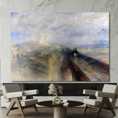 Pioggia Vapore E Velocità La Great Western Railway Joseph Mallord William Turner jwt5 quadro stampato su tela