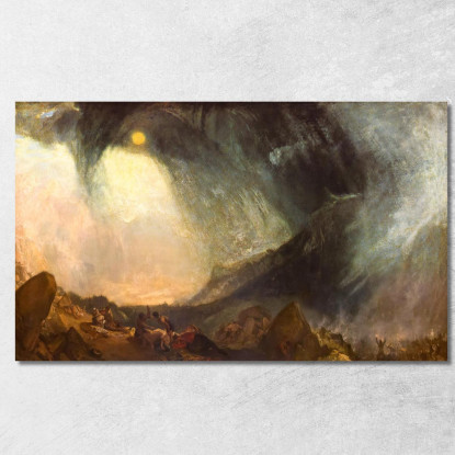 La Tempesta Di Neve Annibale E Il Suo Esercito Attraversano Le Alpi Joseph Mallord William Turner jwt7 quadro stampato su tela