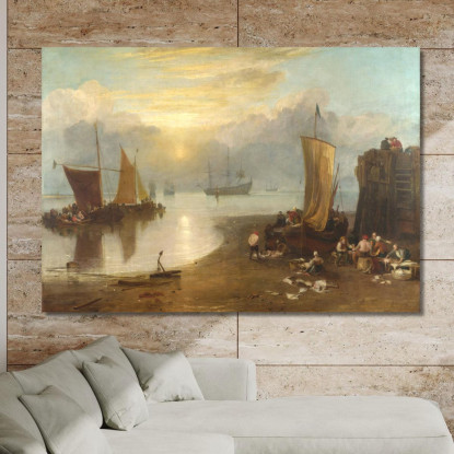 Il Sorgere Del Sole Attraverso Il Vapore Joseph Mallord William Turner jwt9 quadro stampato su tela