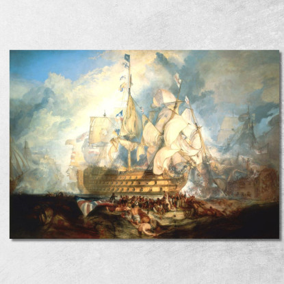 La Battaglia Di Trafalgar Joseph Mallord William Turner jwt10 quadro stampato su tela