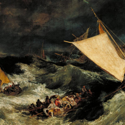 Il Naufragio Joseph Mallord William Turner jwt14 quadro stampato su tela