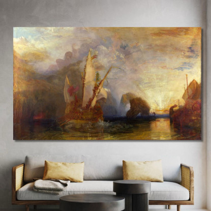 Ulisse Deride Polifemo Joseph Mallord William Turner jwt15 quadro stampato su tela