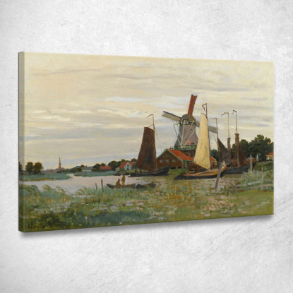 Un Mulino A Zaandam Claude Monet mnt345 quadro stampato su tela