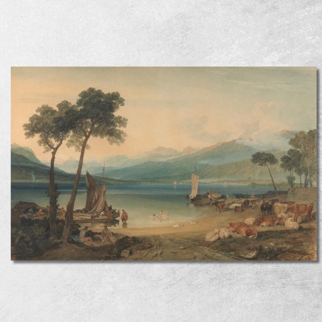 Lago Di Ginevra E Monte Bianco Joseph Mallord William Turner jwt66 quadro stampato su tela Lago Di Ginevra E Monte Bianco Joseph Mallord William Turner jwt66 quadro stampato su tela
