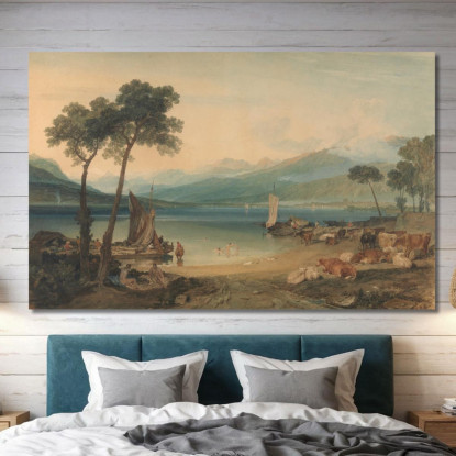 Lago Di Ginevra E Monte Bianco Joseph Mallord William Turner jwt66 quadro stampato su tela