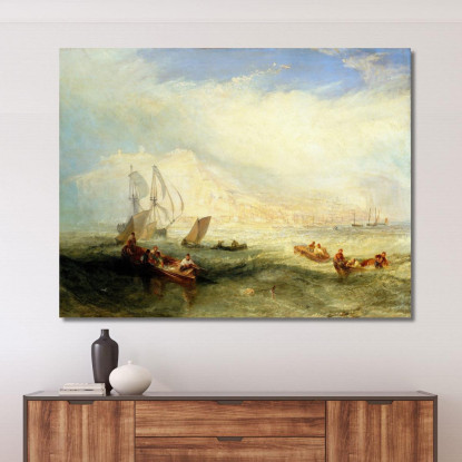 Pesca Con La Lenza Al Largo Di Hastings Joseph Mallord William Turner jwt70 quadro stampato su tela