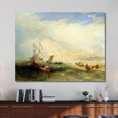 Pesca Con La Lenza Al Largo Di Hastings Joseph Mallord William Turner jwt70 quadro stampato su tela