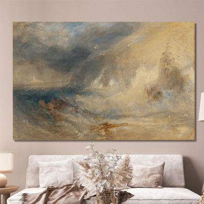Faro Di Long Ship Land'S End Joseph Mallord William Turner jwt72 quadro stampato su tela