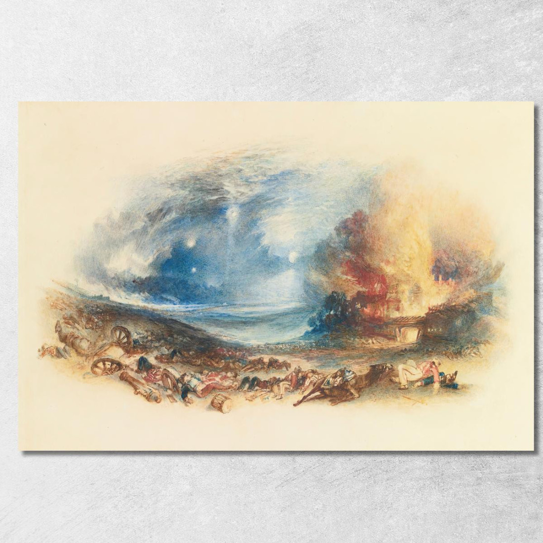 Il Campo Di Waterloo Visto Da Hougoumont Joseph Mallord William Turner jwt128 quadro stampato su tela Il Campo Di Waterloo Visto Da Hougoumont Joseph Mallord William Turner jwt128 quadro stampato su tela