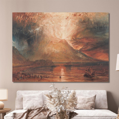 Vesuvio In Eruzione Joseph Mallord William Turner jwt146 quadro stampato su tela